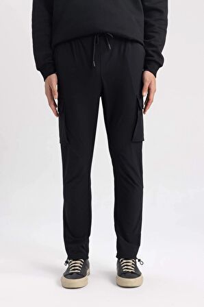 DeFacto Slim Fit Kargo Cepli Pantolon B3585AX24SPBK81