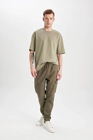 DeFacto Oversize Fit Bisiklet Yaka Kısa Kollu Ağır Kumaş Basic Tişört X3926AZ24SPKH465