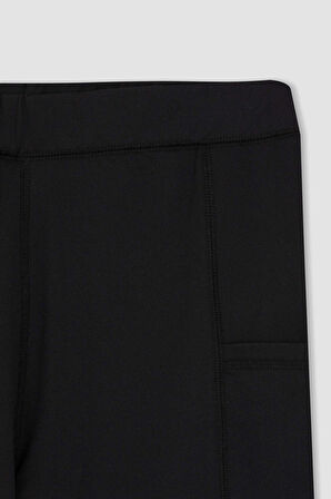 DeFactoFit Slim Fit Dar Kesim Normal Bel Sporcu Tayt A7243AX23WNBK81