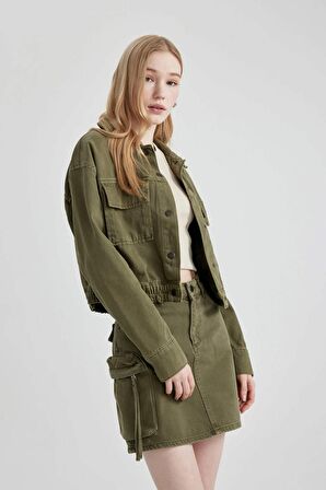 DeFacto Coool Kargo Fit Gabardin Mini Etek C1890AX24SPKH158