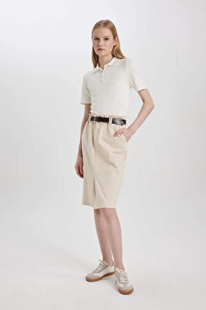 DeFacto Fitted Polo Yaka Kısa Kollu Triko Tişört C2043AX24SPER105