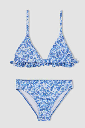 Kız Çocuk Çiçekli Bikini Takımı