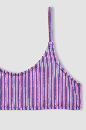 Kız Çocuk Çizgili Bikini Takımı