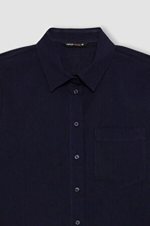 DeFacto Regular Fit Basic Düz Cepli Uzun Kollu Gömlek W7734AZ24SMNV251