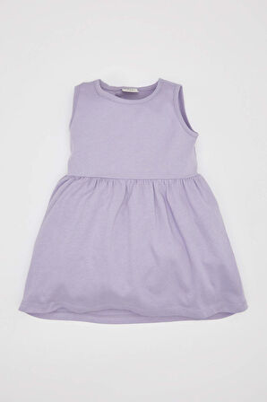 DeFacto Kız Bebek Desenli Kolsuz 2'li Elbise C0071A524SMPN675