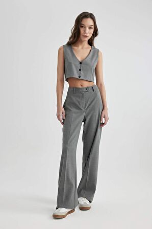 DeFacto Crop Blazer Yelek C2574AX24SPGR28