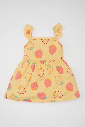DeFacto Kız Bebek Desenli Kolsuz Elbise C0078A524SMYL252