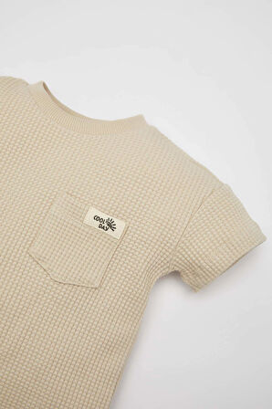 DeFacto Erkek Bebek Bisiklet Yaka Waffle Kısa Kollu Tişört C2208A524SMBG106