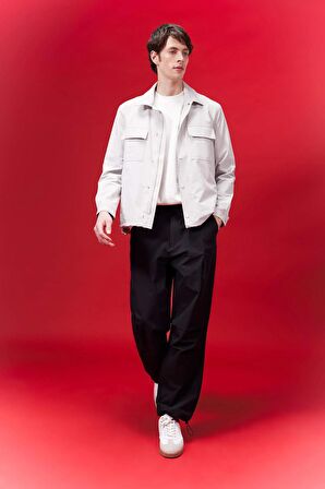 DeFacto Yazlık Pantolon Relax Fit Rahat Kesim Kargo Cepli Beli Paçası Lastikli B4519AX24SPBK81