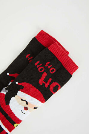 DeFacto Erkek Çocuk Yılbaşı Temalı Pamuklu Uzun Çorap B6664A8NSRD118