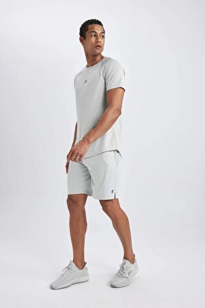 DeFactoFit Slim Fit Dar Kesim Sporcu Standart Paça Şort V3030AZ24SPGR91