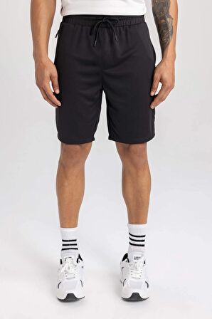 DeFactoFit Slim Fit Dar Kesim Sporcu Standart Paça Şort V3030AZ24SPBK81
