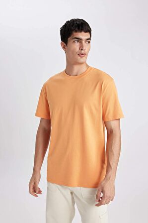 DeFacto New Regular Fit Bisiklet Yaka Kısa Kollu %100 Pamuk Basic Tişört V7699AZ24SPOG350