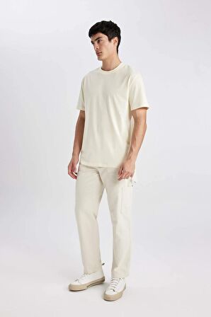 DeFacto New Regular Fit Bisiklet Yaka Kısa Kollu %100 Pamuk Basic Tişört V7699AZ24SPYL504