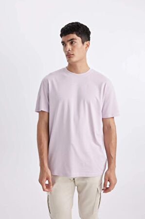 DeFacto New Regular Fit Bisiklet Yaka Kısa Kollu %100 Pamuk Basic Tişört V7699AZ24SPPR77