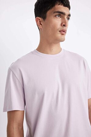 DeFacto New Regular Fit Bisiklet Yaka Kısa Kollu %100 Pamuk Basic Tişört V7699AZ24SPPR77