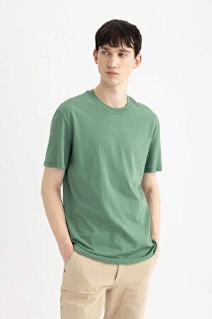 DeFacto New Regular Fit Bisiklet Yaka Kısa Kollu %100 Pamuk Basic Tişört V7699AZ24SPGN1133