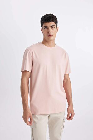 DeFacto New Regular Fit Bisiklet Yaka Basic Düz %100 Pamuk Kısa Kollu Tişört V7699AZ24SPPN243