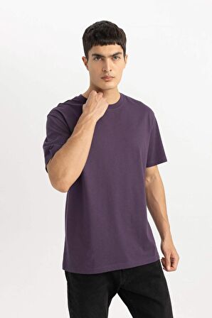 DeFacto %100 Pamuk New Regular Fit Bisiklet Yaka Basic Düz Kısa Kollu Tişört V7699AZ24SPPR187
