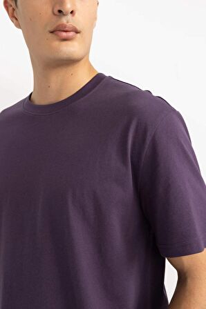 DeFacto %100 Pamuk New Regular Fit Bisiklet Yaka Basic Düz Kısa Kollu Tişört V7699AZ24SPPR187