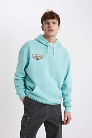 DeFacto Marvel Comics Oversize Fit Kapüşonlu Kalın Sweatshirt A7877AX23WNTR229