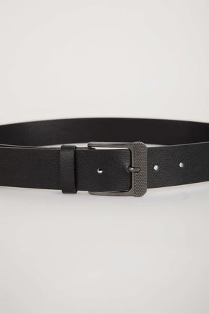 DeFacto Erkek Dikdörtgen Toka Suni Deri Jean Kemeri B4411AXNSBK27