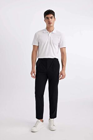 DeFacto Slim Fit Dar Kesim Kısa Kollu Pamuklu Modal Karışımlı Basic Düz Polo Tişört M6609AZ24SPWT34