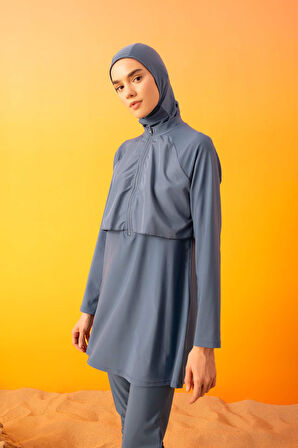 Regular Fit 4'lü Basic Burkini Tesettür Mayo Takım