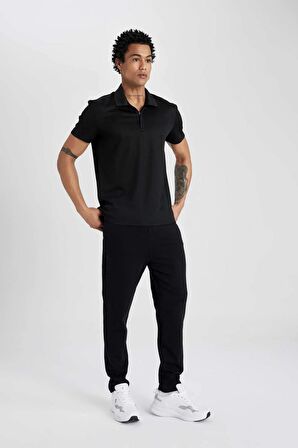 DeFactoFit Slim Fit Dar Kesim Polo Yaka Sporcu Kısa Kollu Tişört Z5598AZ24SPBK81