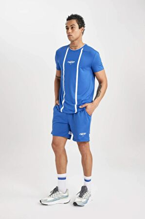 DeFactoFit Standart Fit Bisiklet Yaka Baskılı Kısa Kollu Sporcu Tişört B5020AX24SPBE169