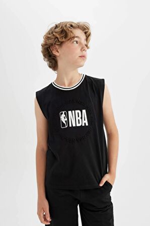 DeFacto Erkek Çocuk NBA Wordmark Bisiklet Yaka Atlet C3287A824HSBK81