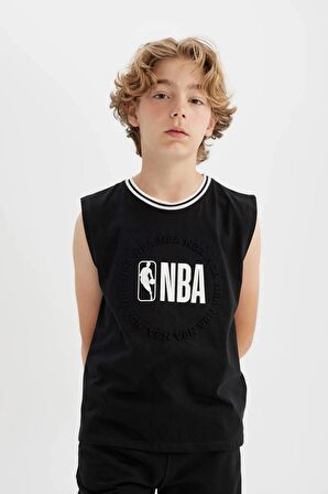 DeFacto Erkek Çocuk NBA Wordmark Bisiklet Yaka Atlet C3287A824HSBK81