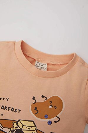 DeFacto Erkek Bebek Baskılı Kısa Kollu Şortlu Penye Pijama Takımı C3534A524HSOG556
