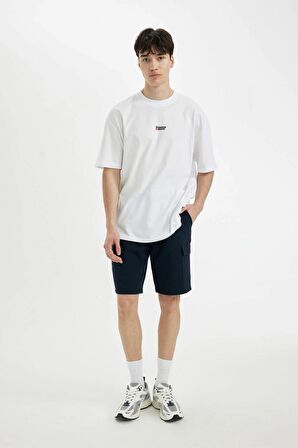 DeFacto Regular Fit Düz Paça Cepli Basic Düz Şort B8796AX24SMNV239