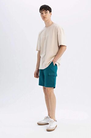 DeFacto Regular Fit Düz Paça Şort B8796AX24SMGN1211