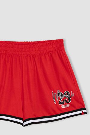 DeFactoFit Standart Fit Baskılı Sporcu Kısa Paça Şort B8974AX24SMRD303