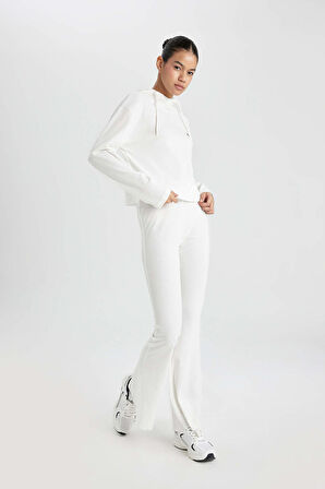 DeFactoFit Flare Fit İspanyol Paça Standart Boy Ribana Pantolon B9023AX24SMER105