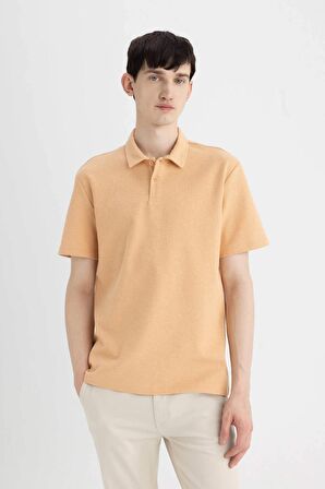 DeFacto New Regular Fit Polo Yaka Basic Düz Kısa Kollu Tişört B4939AX24SPOG564
