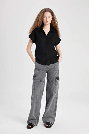 DeFacto Regular Fit Kısa Kollu Gömlek N7819AZ24SPBK81