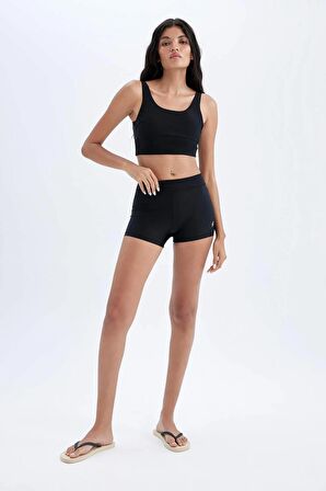 DeFactoFit Slim Fit Dar Kesim Sporcu Deniz Şortu B6397AX24HSBK81