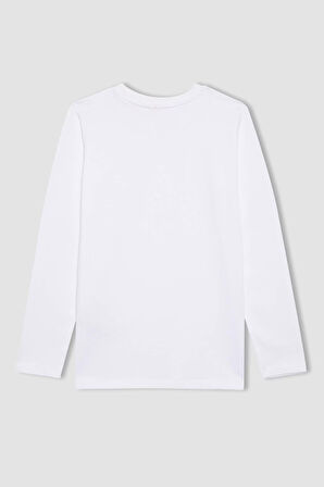 DeFacto Erkek Çocuk Bisiklet Yaka Basic Düz Uzun Kollu Tişört B7771A8NSWT34