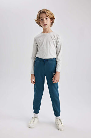 DeFacto Erkek Çocuk Bisiklet Yaka Basic Düz Uzun Kollu Tişört B7771A8NSGR400