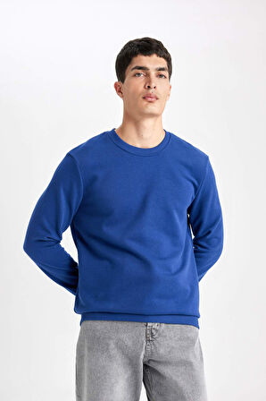 Regular Fit Bisiklet Yaka Sweatshirt