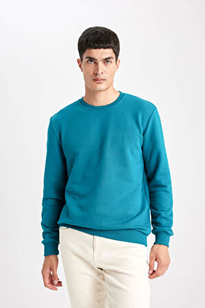 Regular Fit Bisiklet Yaka Sweatshirt