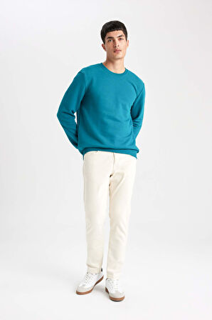 Regular Fit Bisiklet Yaka Sweatshirt