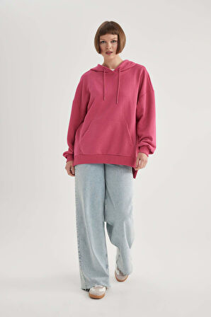 Oversize Geniş Kalıp Polo Yaka Sweatshirt