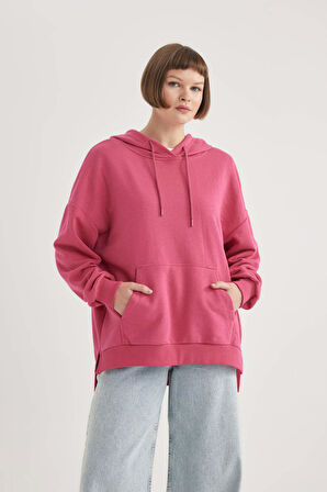 Oversize Geniş Kalıp Polo Yaka Sweatshirt