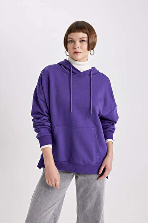 Oversize Geniş Kalıp Polo Yaka Sweatshirt