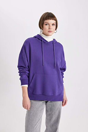 Oversize Geniş Kalıp Polo Yaka Sweatshirt