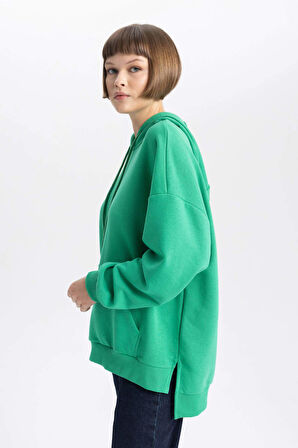 Oversize Geniş Kalıp Polo Yaka Sweatshirt